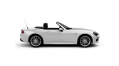 نمای جانبی Fiat 124 Spider رودستر اجاره‌ای در آنتالیا